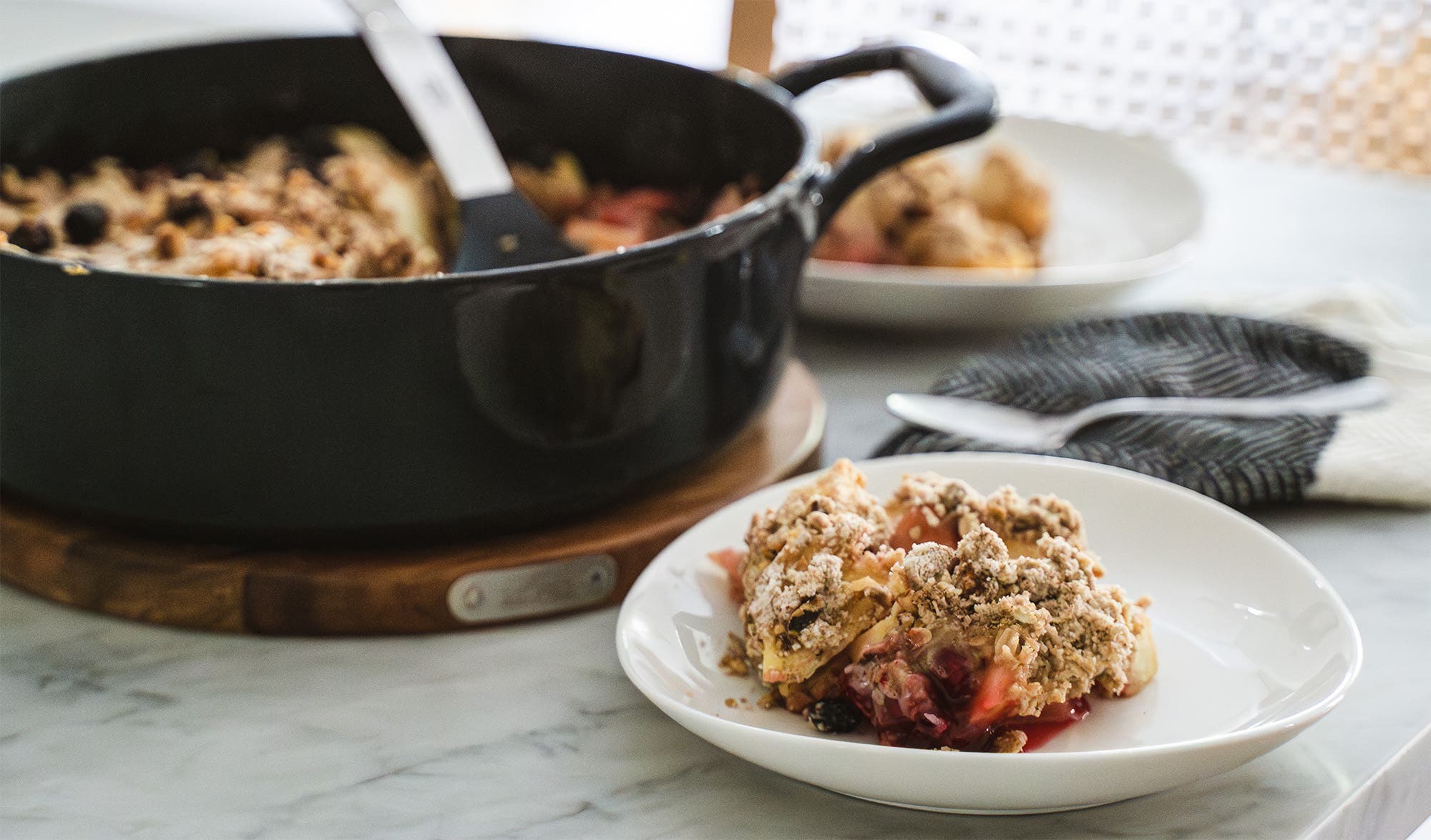 Apple, Cranberry and Pear Crisp